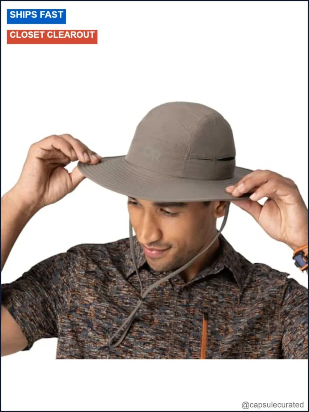 UPF 50+ Sun Hat Breathable Wide Brim Hiking Safari Hat
